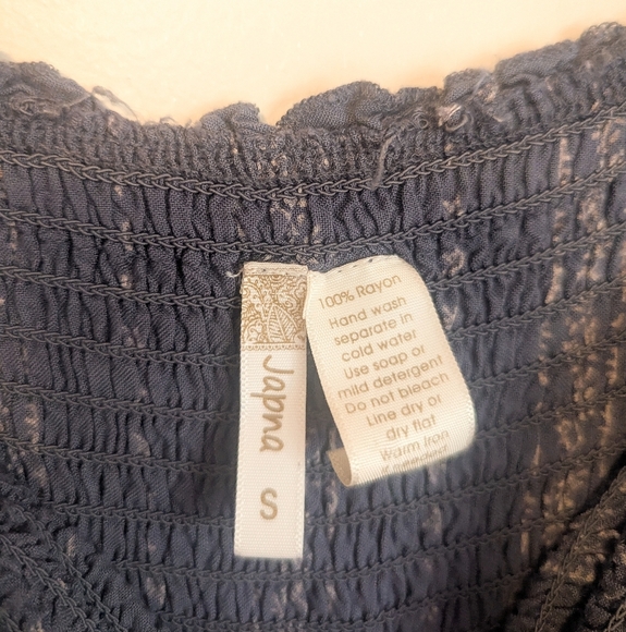 Japna 100% Rayon Blue and White Jumpsuit - Picture 4 of 4